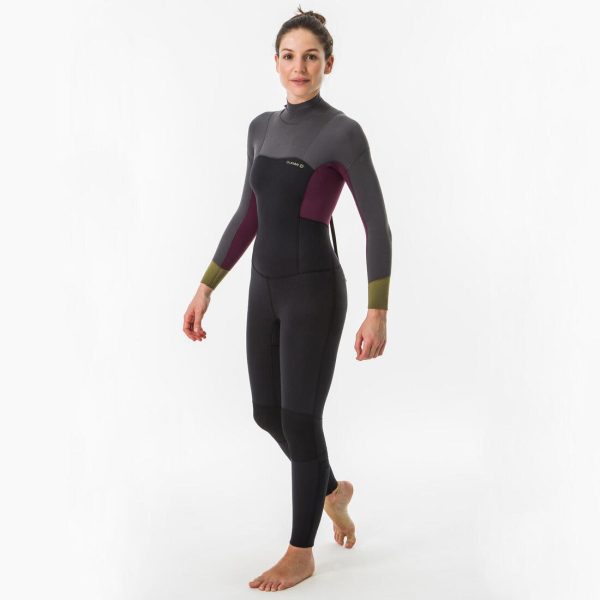 Women’s Full Wetsuit Back Zip Neoprene 4 3mm - 500 Online Hot Sale