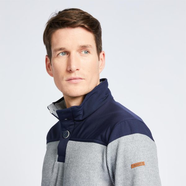 Men s Sailing Pullover - 300 Blue grey Fashion