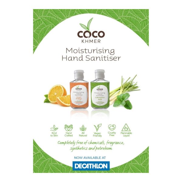 Coco Khmer Natural Hand Sanitiser Lemongrass 60ml Online Sale