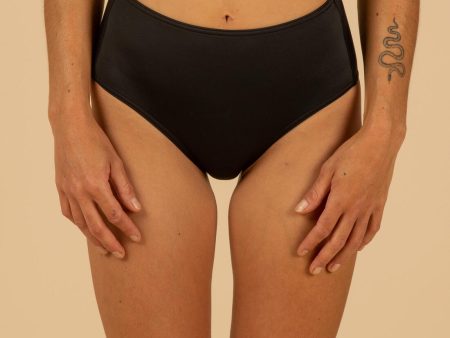 Women’s Surfing Swimsuit Bottoms High-waisted - Romi Black Hot on Sale