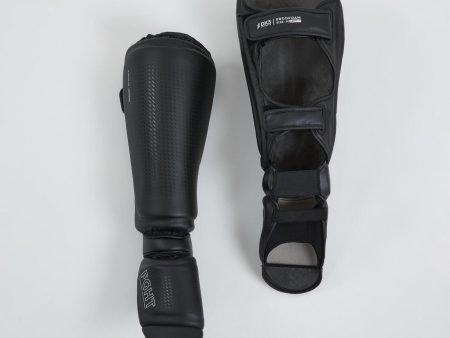 Adult Kickboxing Muay-Thai Shin-Foot Guard 900 - Black. Supply