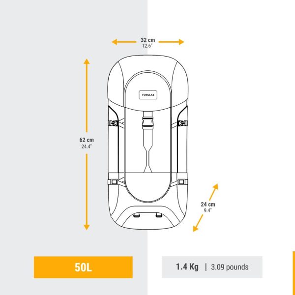 Adult Trekking Backpack 50L For Discount