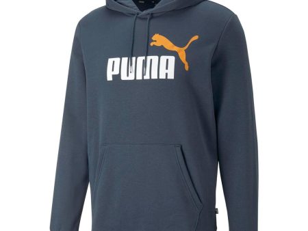 Puma ESS+ 2 Col Big Logo Men s Hoodie FL - Dark Night For Discount