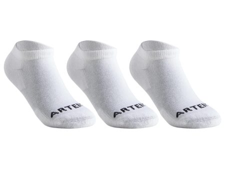 Kid s Racquet Sports Socks Low 3-pack - RS100 Fashion