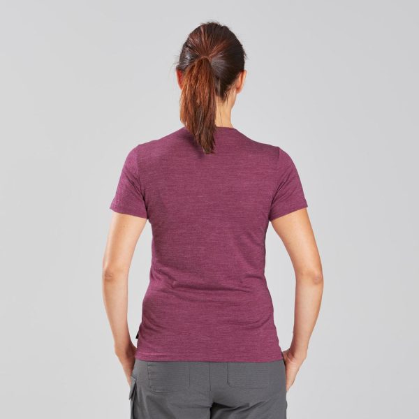 Women s Hiking T-shirt Merino Wool - Travel 500 For Discount