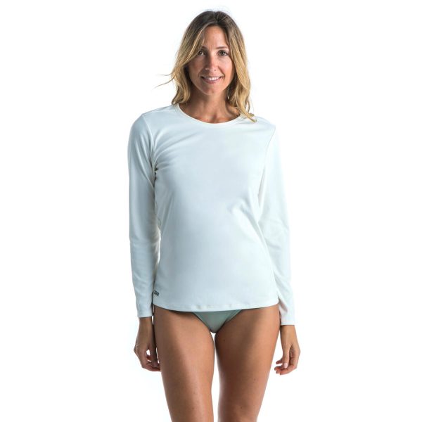 Women’s Surfing T-Shirt Long-Sleeved UV-Resistant - Malou Greige (Undyed) Online Hot Sale