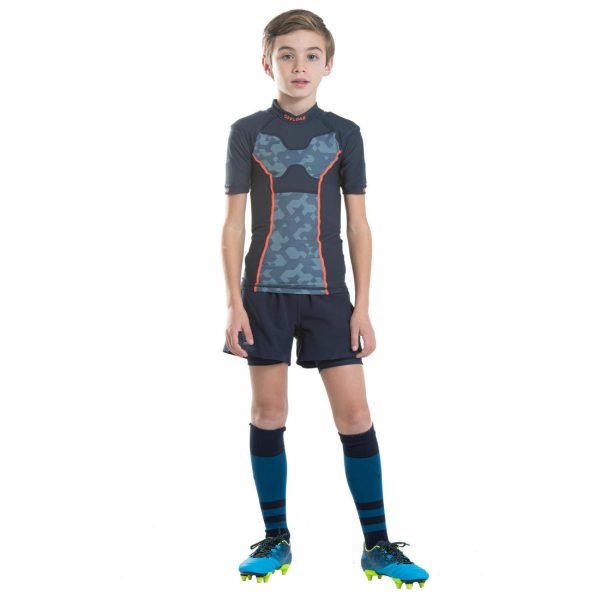 100 Kids Short-Sleeve Shoulder Pads Rugby Shirt For Discount