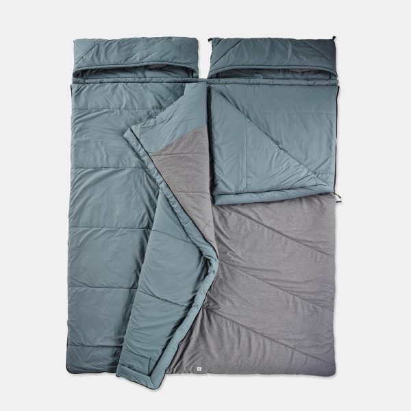 Camping Sleeping Bag Cotton Double 2 Person 0° - Arpenaz For Discount