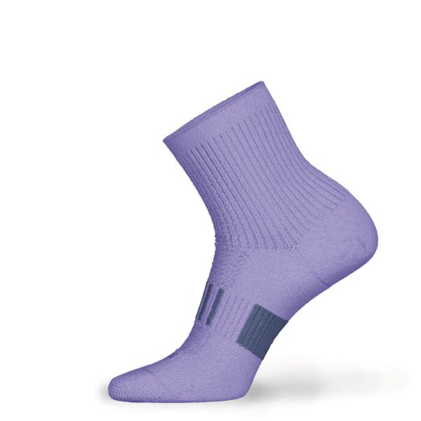 Kids  Socks AT 500 Mid 2-Pack - Plain Pink and White Pink Blue Stripes Sale