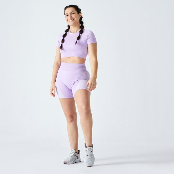 High-Waisted Fitness Cycling Shorts - Seamless Discount