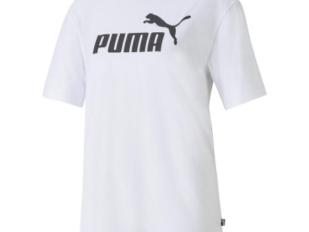 Puma Women s Essentials Logo Boyfriend T-shirt - White Sale