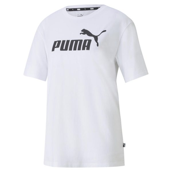 Puma Women s Essentials Logo Boyfriend T-shirt - White Sale