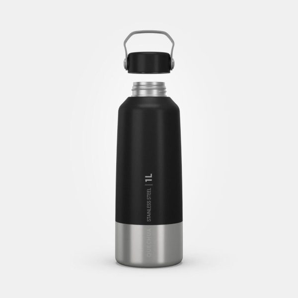 Hiking Stainless Steel Water Bottle with Screw Top 1L - MH100 For Sale