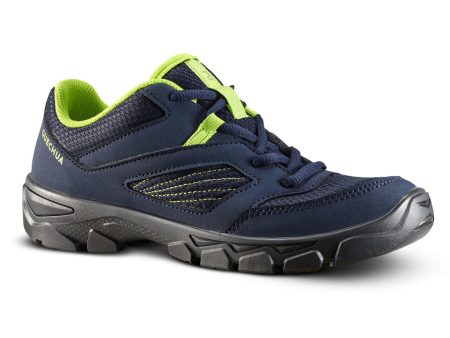 Quechua MH100 Kid s Hiking Shoes - Low - Lace-up - Navy Blue For Discount