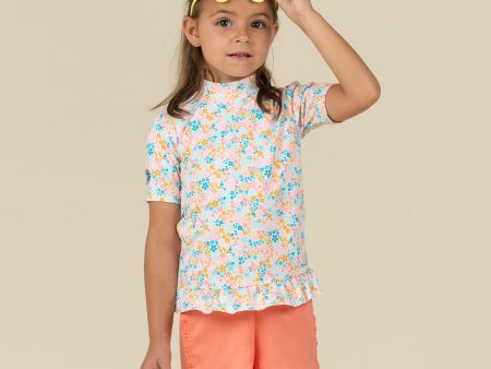 Baby T-shirt Anti-UV Short-sleeved - Flower Print Hot on Sale