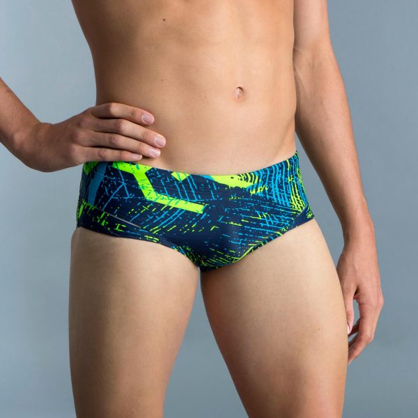 Men’s Swimming Square-Cut Trunks - 900 Koli Green Supply