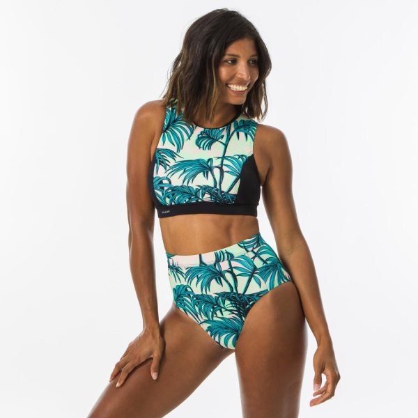 Women s Surfing Swimsuit Crop Top - Carla on Sale