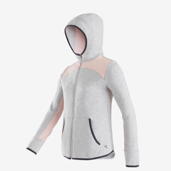 Domyos Girl s Hoodie - 500 Grey Supply