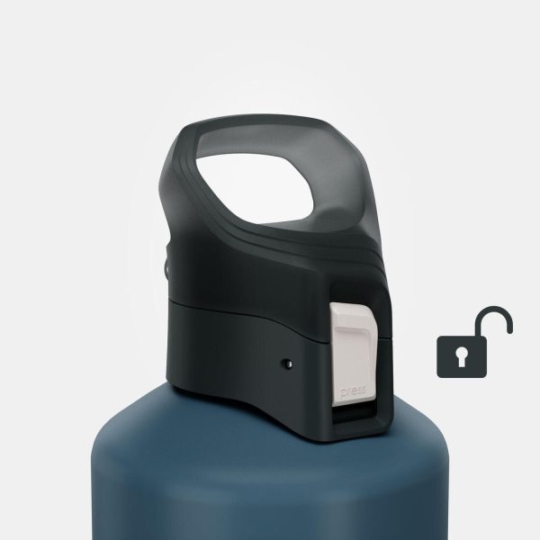 Hiking Flask Quick-Opening Cap Aluminium 1.5 L - MH500 Blue For Cheap