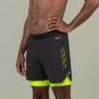 Men s Swimming Jammer-Swim Short - 500 Fiti Black Yellow Beige For Sale