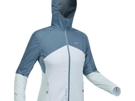 Women’s Fast Hiking Windbreaker Ultra-light - FH 500 Wind Blue Online Sale