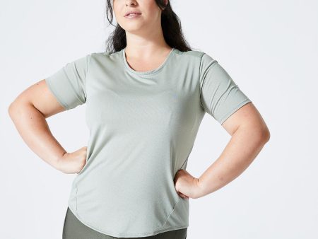 Women s Fitted Fitness Cardio T-Shirt - Sage Green For Discount