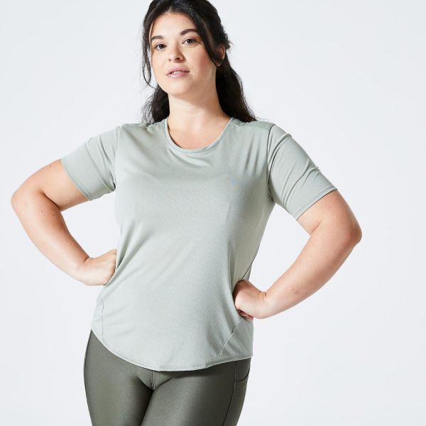 Women s Fitted Fitness Cardio T-Shirt - Sage Green For Discount