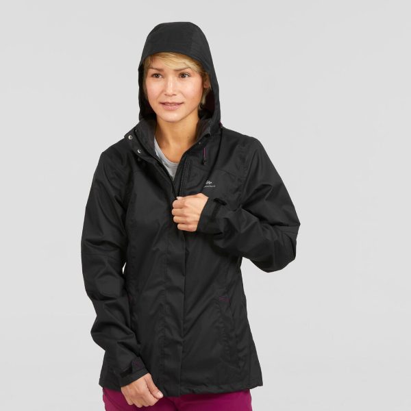 Women s Hiking Jacket Waterproof - MH 100 For Sale