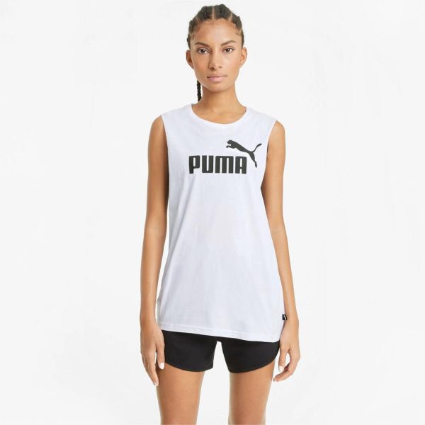 Puma Women s Essential Logo Cut Off Tank Top Supply