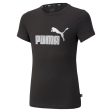 Puma Essential+ Girl s T-Shirt - Black Hot on Sale