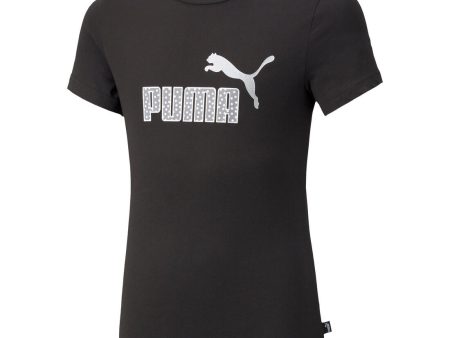 Puma Essential+ Girl s T-Shirt - Black Hot on Sale