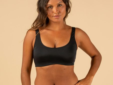 Women s Crop Top w  Removable Cups - Aurely Black For Cheap