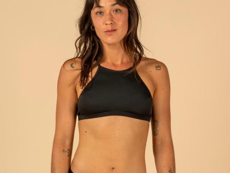 Women’s Surfing Swimsuit Bikini Top w  Padded Cups - Andrea Black Sale