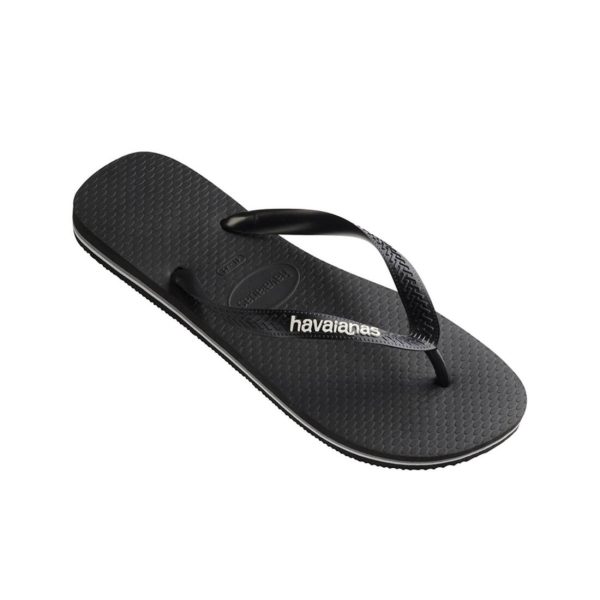 Havaianas Men s Flip Flops Rubber Logo - Black Glacial White Fashion