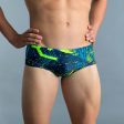 Men’s Swimming Square-Cut Trunks - 900 Koli Green Supply