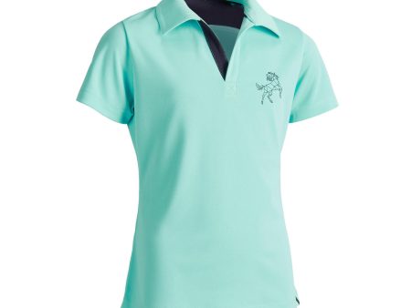 500 Girl s Short-Sleeve Horse Riding Polo Shirt Fashion