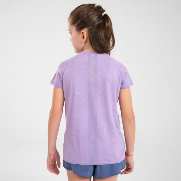 Girl s Running T-shirt Seamless - Kiprun Care Mauve Hot on Sale