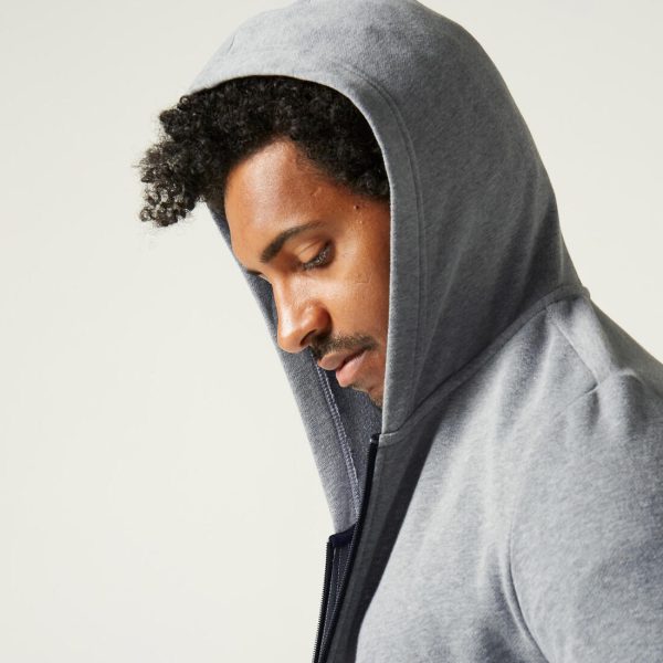 Men s Fitness Zip-Up Hoodie 100 - Grey Hot on Sale