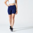 Women s Fitness Cycling Shorts 500 - Navy Blue Print Online