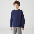 Domyos Kid s Warm Crew Neck Brushed U nisex Jersey Sweatshirt - Navy Online Sale