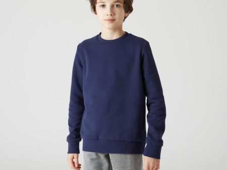 Domyos Kid s Warm Crew Neck Brushed U nisex Jersey Sweatshirt - Navy Online Sale