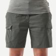 Women’s Trekking Cotton Cargo Shorts - Travel 100 Dark Green Online