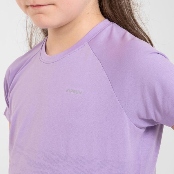 Girl s Running T-shirt Seamless - Kiprun Care Mauve Hot on Sale