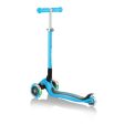 Globber Primo Foldable + Lights 3-Wheeled Kids Scooter (Ages 3-6) - Sky Blue For Cheap