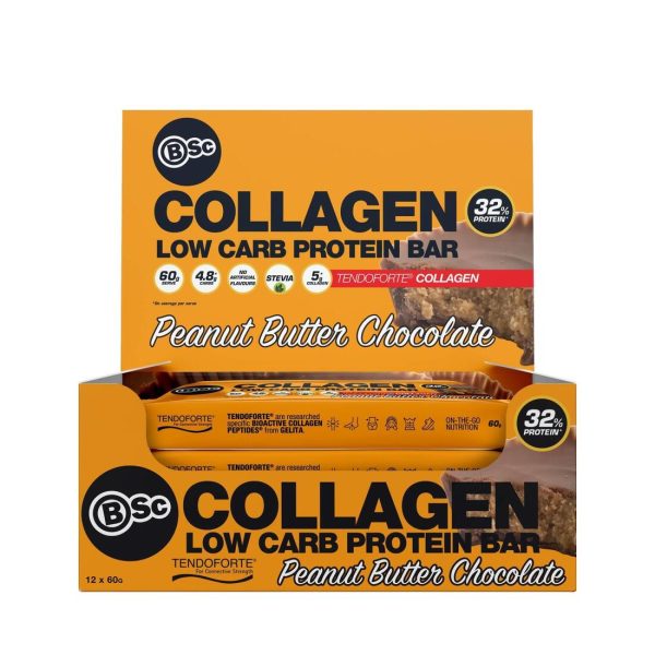 Body Science 60g Collagen Protein Bar Peanut Butter Chocolate Supply