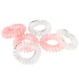 Fitness Hair Scrunchy 6-Pack - Pink Transparent Supply