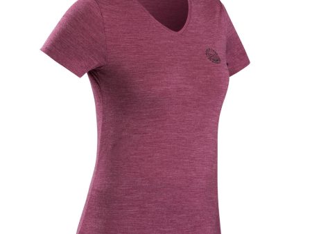 Women s Hiking T-shirt Merino Wool - Travel 500 For Discount