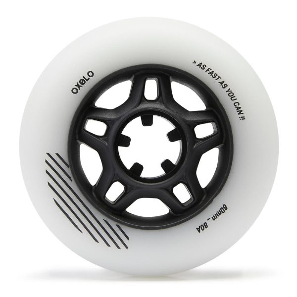 Fit Adult Fitness Inline Skating 80A Wheels - 80mm - 4-pack Online now