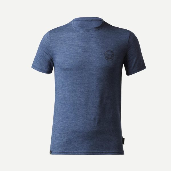 Men s Hiking T-shirt Merino Wool - Travel 500 Fashion