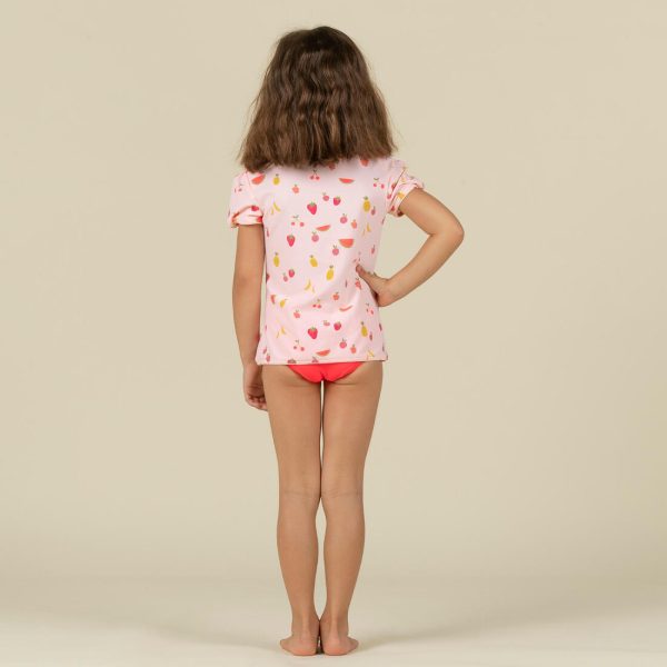 Baby Girl s Swimsuit Tankini Top - Dark Pink Fruit Print Online Sale